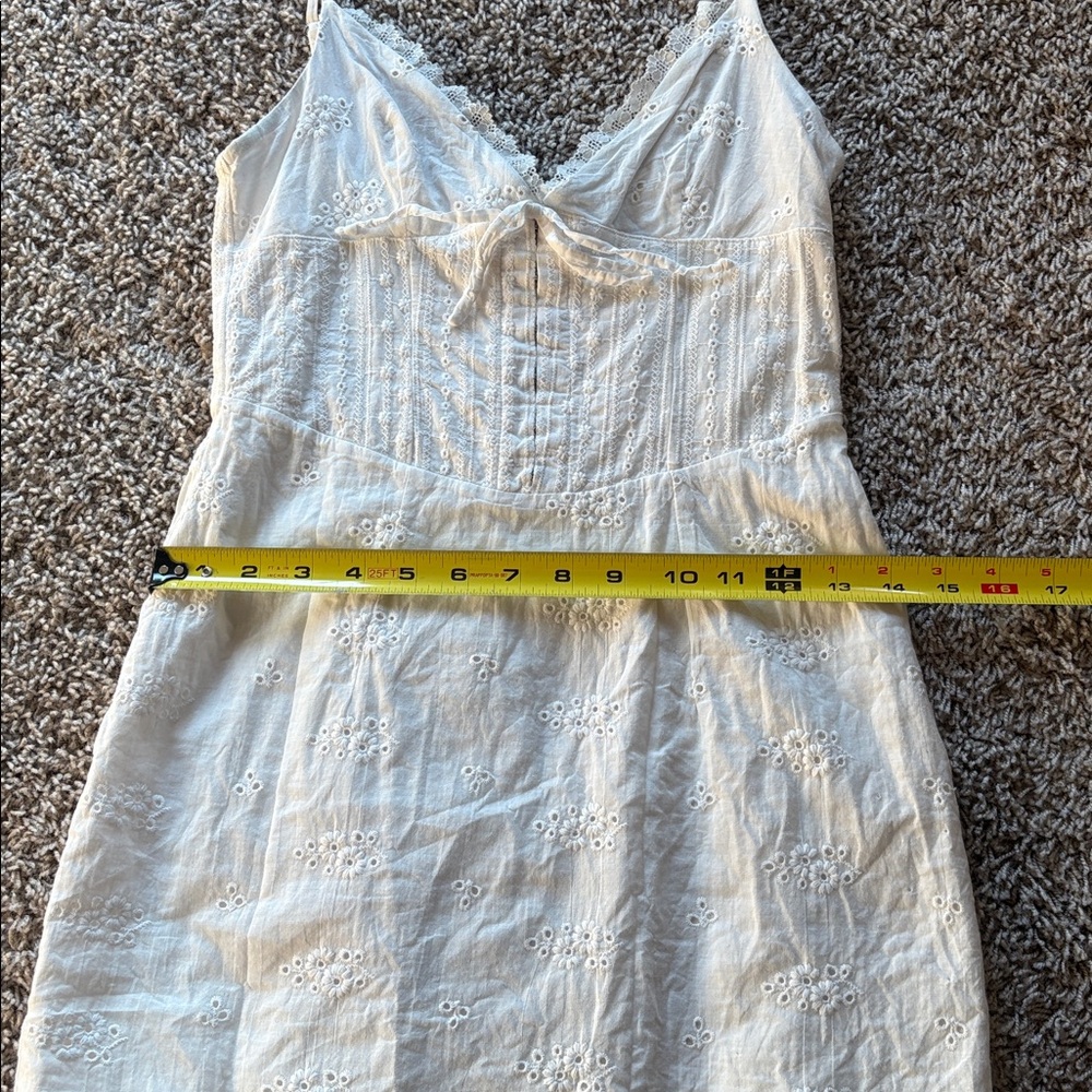 White Fox Boutique White Eyelet Mini Dress - Picture 5 of 9